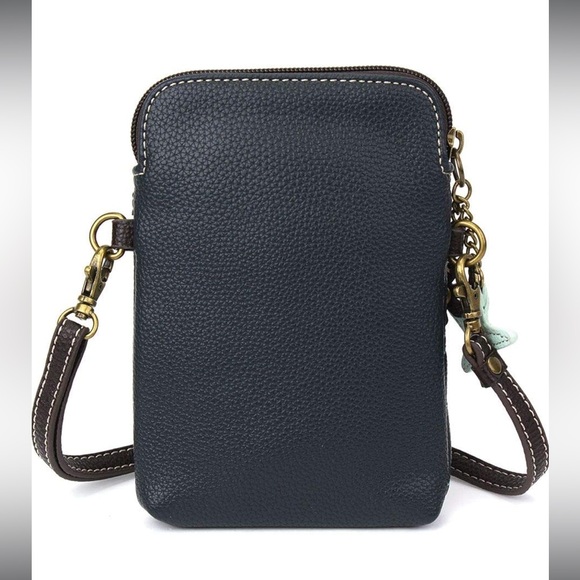 Chala Teal and Navy Sea Turtle Charms Vegan Convertible Crossbody Bag NWT - Picture 6 of 16